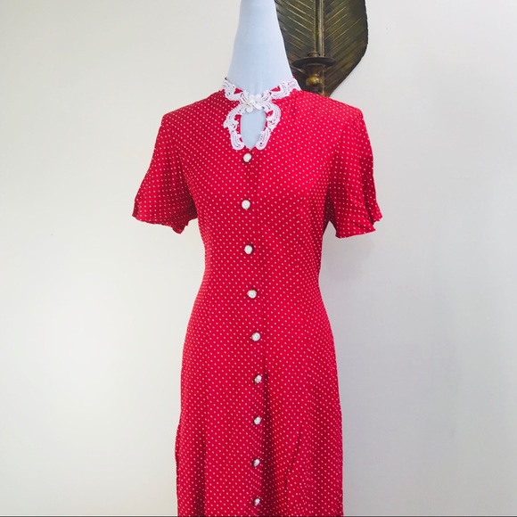Jenny Petites Dresses & Skirts - Vintage Retro 50s 60’s Shirtdress Red Polka Dot 14